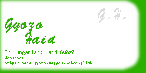 gyozo haid business card